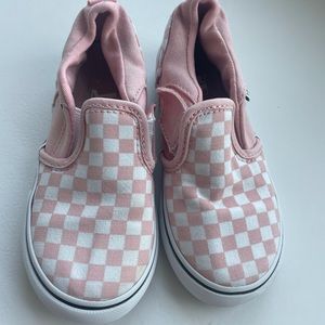 vans checkered light pink